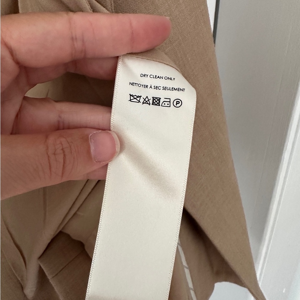 Anthropologie Maeve Double Breasted Boyfriend Shoulder Pads Camel Blazer Size 4 - Picture 11 of 12